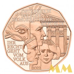 5€ Áustria 2022 Democracia