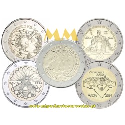 Pack 5 Moedas Malta UNC