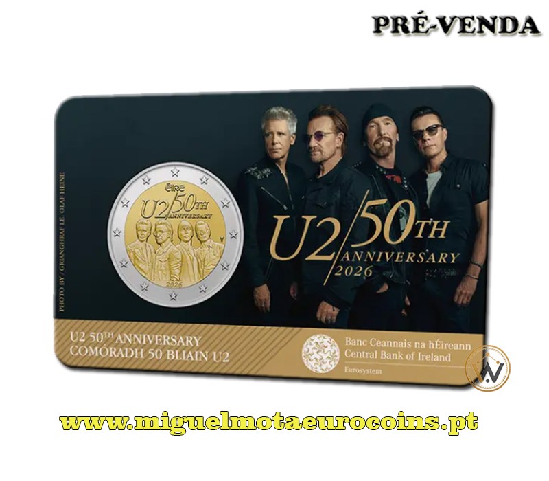 Coincard 2€ Irlanda 2026 U2