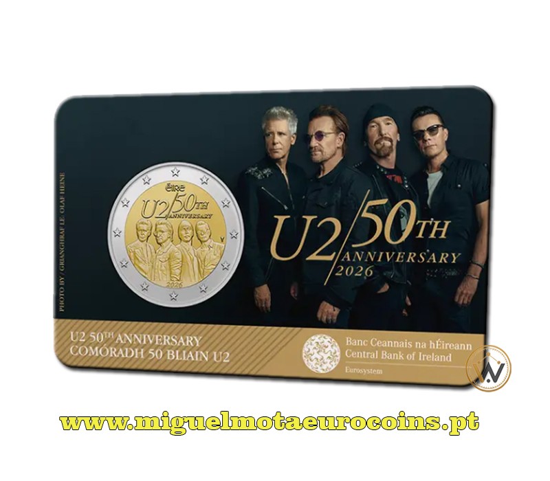 Coincard 2€ Irlanda 2026 U2