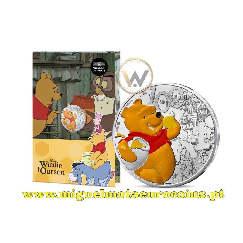 França 2026 Disney Winnie the Pooh | Moeda Comemorativa
