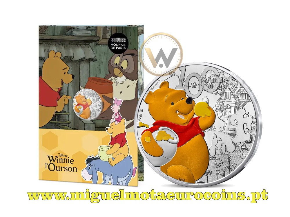 Prata 10€ França 2026 Winnie the Pooh