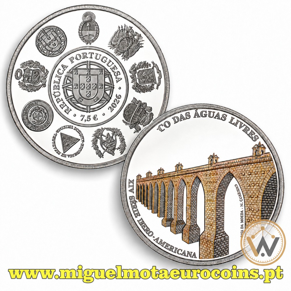 Proof 7,5€ Portugal 2026 Aqueduto das Águas Livres