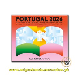 Portugal 2026 Série Anual Proof 8 Moedas | Miguel Mota Euro Coins