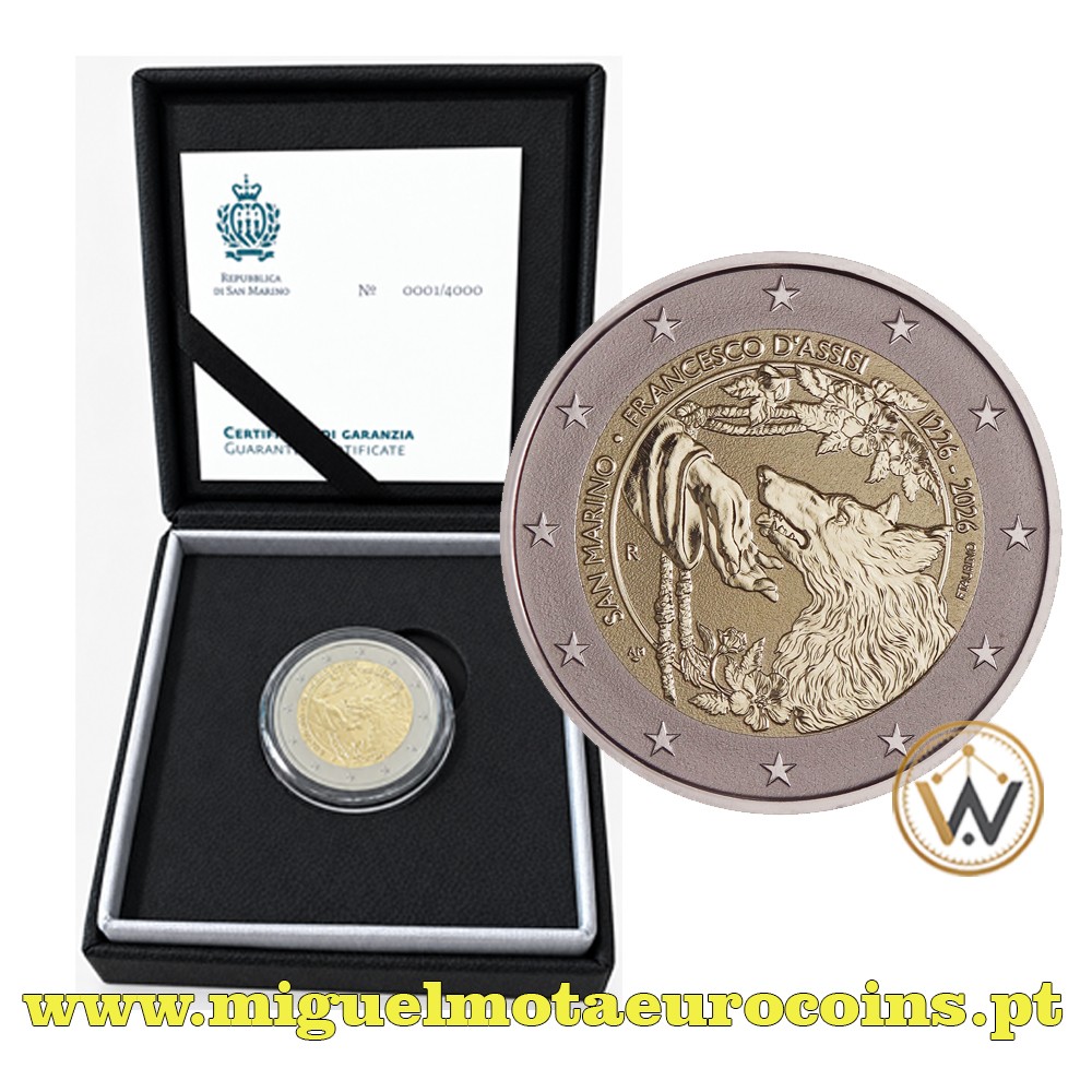 Reverse Proof 2€ San Marino 2026 Assis